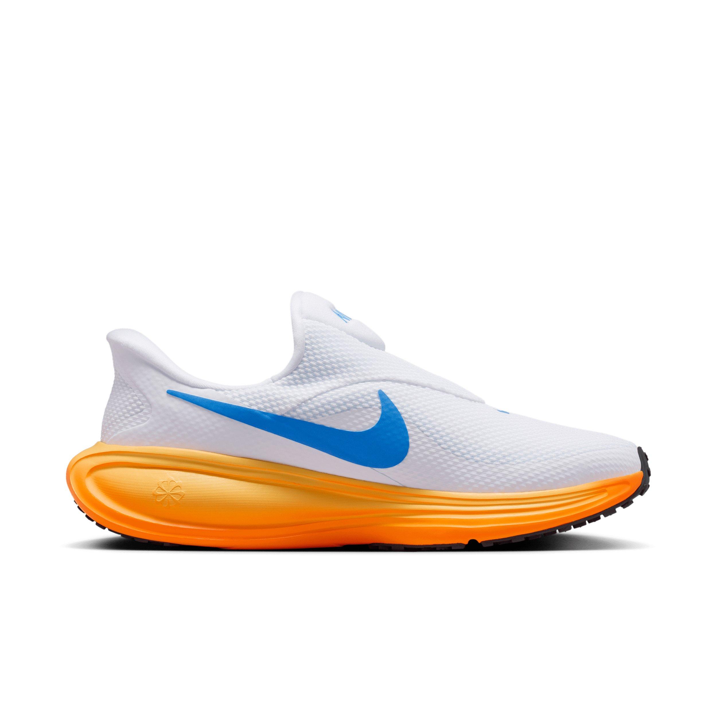 Nike Revolution 8 EasyOn "White/Hydrogen Blue/Total Orange/Blue Crystal" Men's Running Shoe - WHITE/BLUE/ORANGE/BLUE